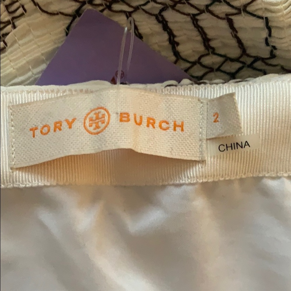 Tory Burch White Side Ruffle Midi Shirt NWT - Picture 9 of 11